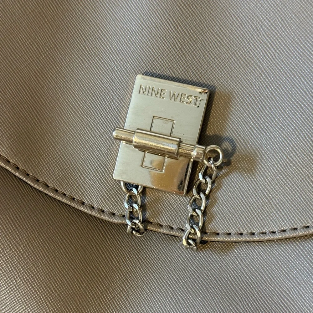 Nine West Taupe Backpack with Silver-Tone Lock